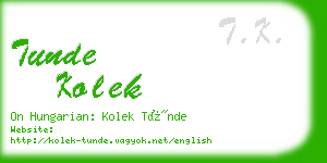 tunde kolek business card